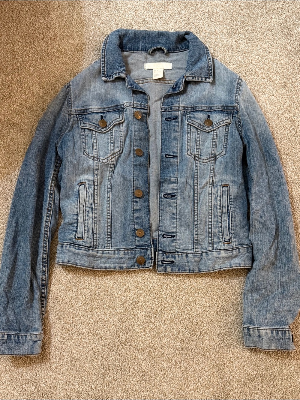 H&M Medium Wash Denim Jacket - Blue